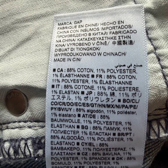 Gap Size 30/10R Blue Medium Indigo Wash Denim 90s Straight High Rise Jeans - Picture 12 of 16